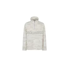 Anorak Demi-Zippé D2 Blanc Camouflage Dsquared2 Homme | Toulouse