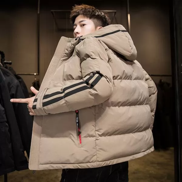 Anorak matelassé à capuche pour homme