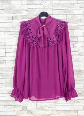 Blouse col lavallière（x9）