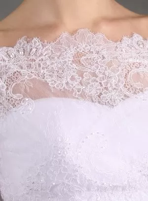 Boléro dentelle mariée manche courte