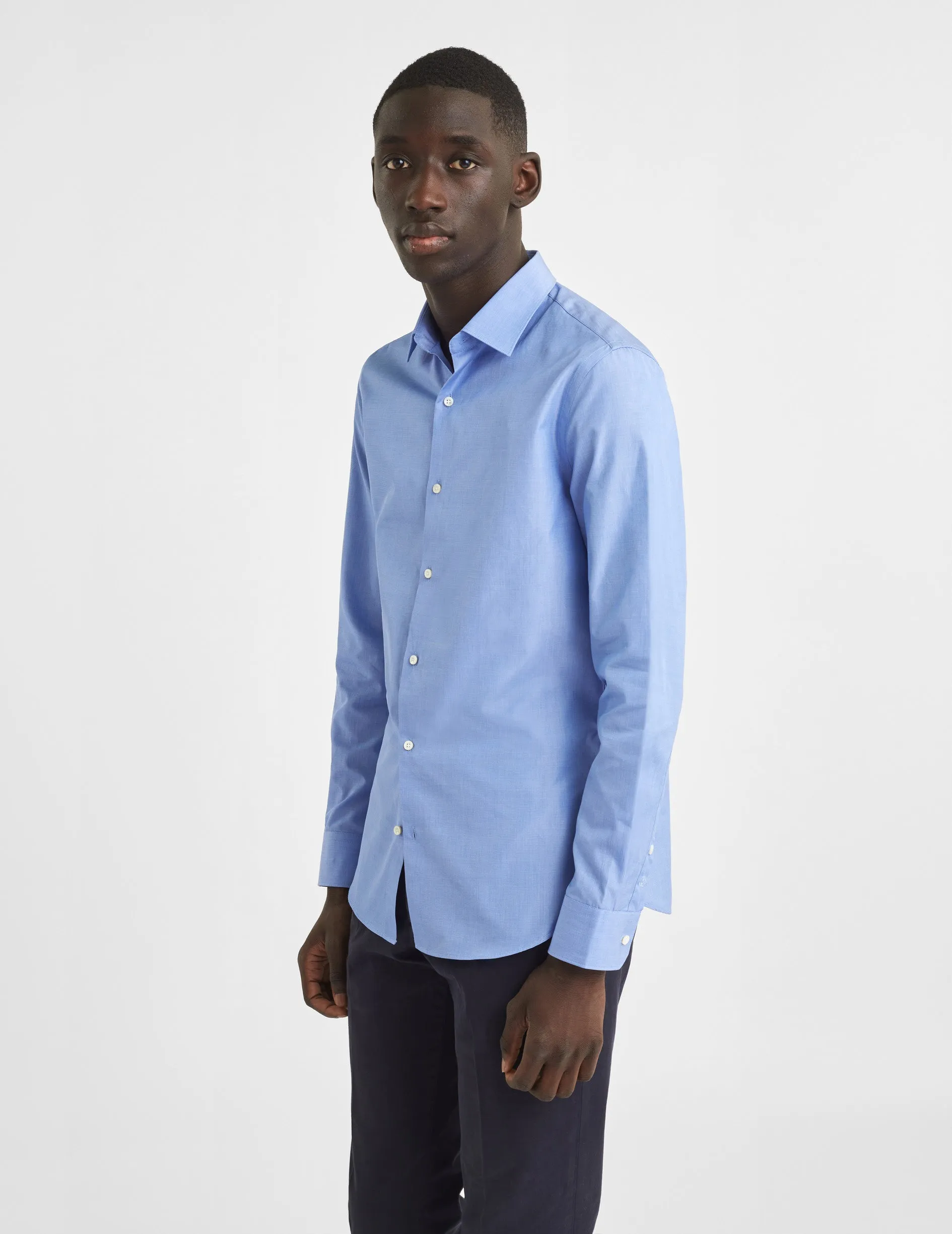 Chemise Ajustée bleue