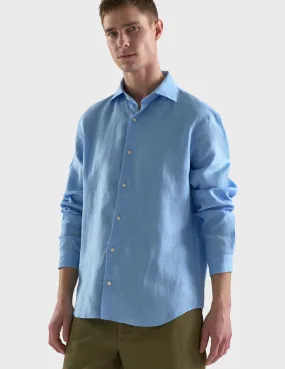 Chemise Aristote en lin bleu clair