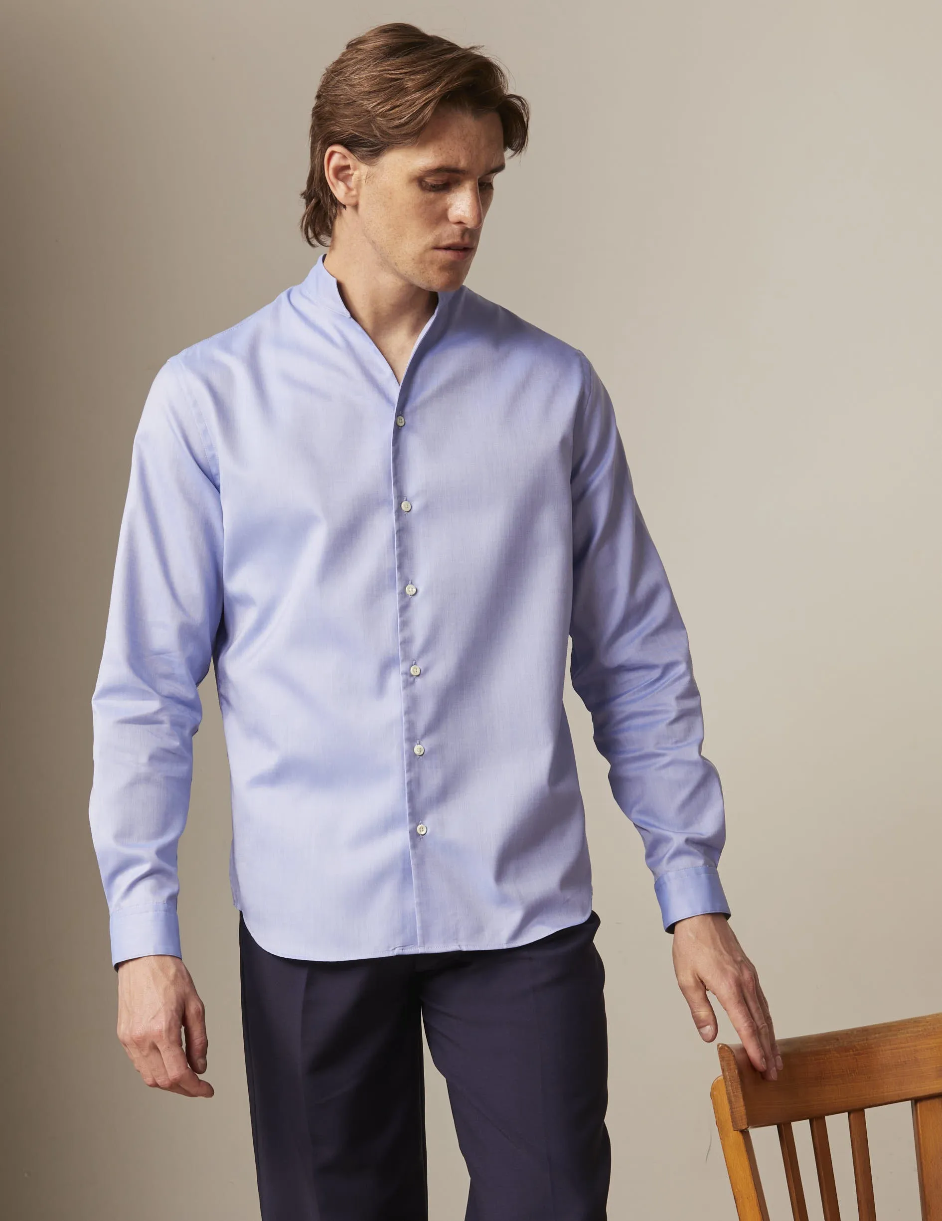 Chemise Carl infroissable bleue