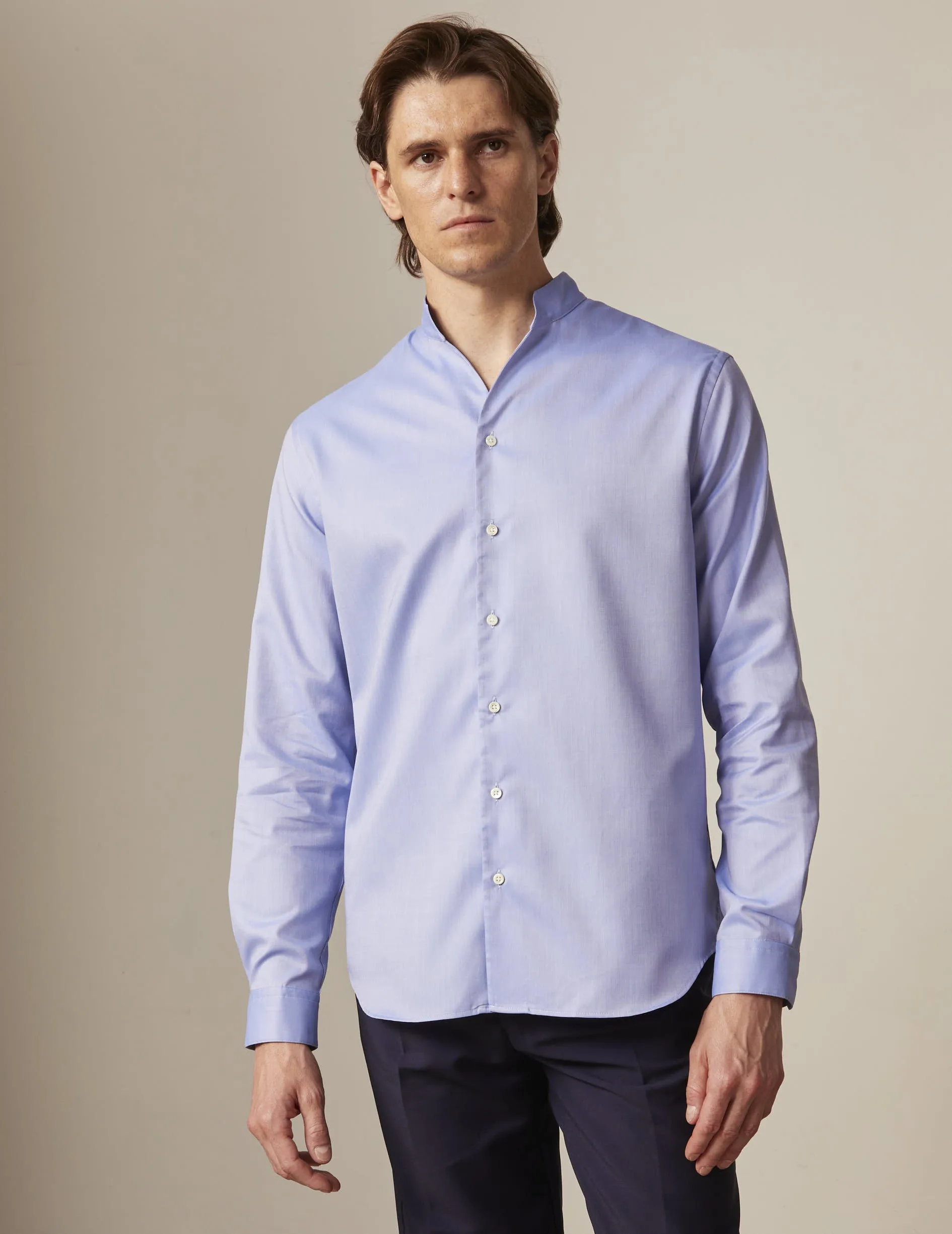 Chemise Carl infroissable bleue