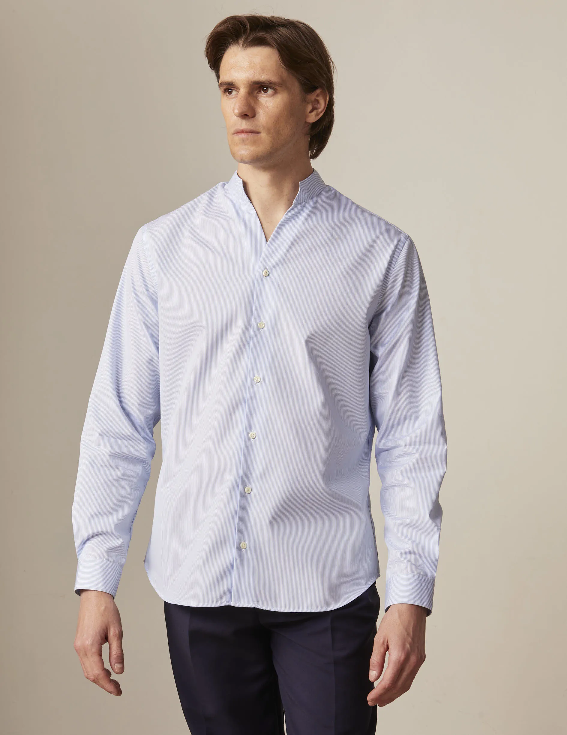 Chemise carl rayée bleue