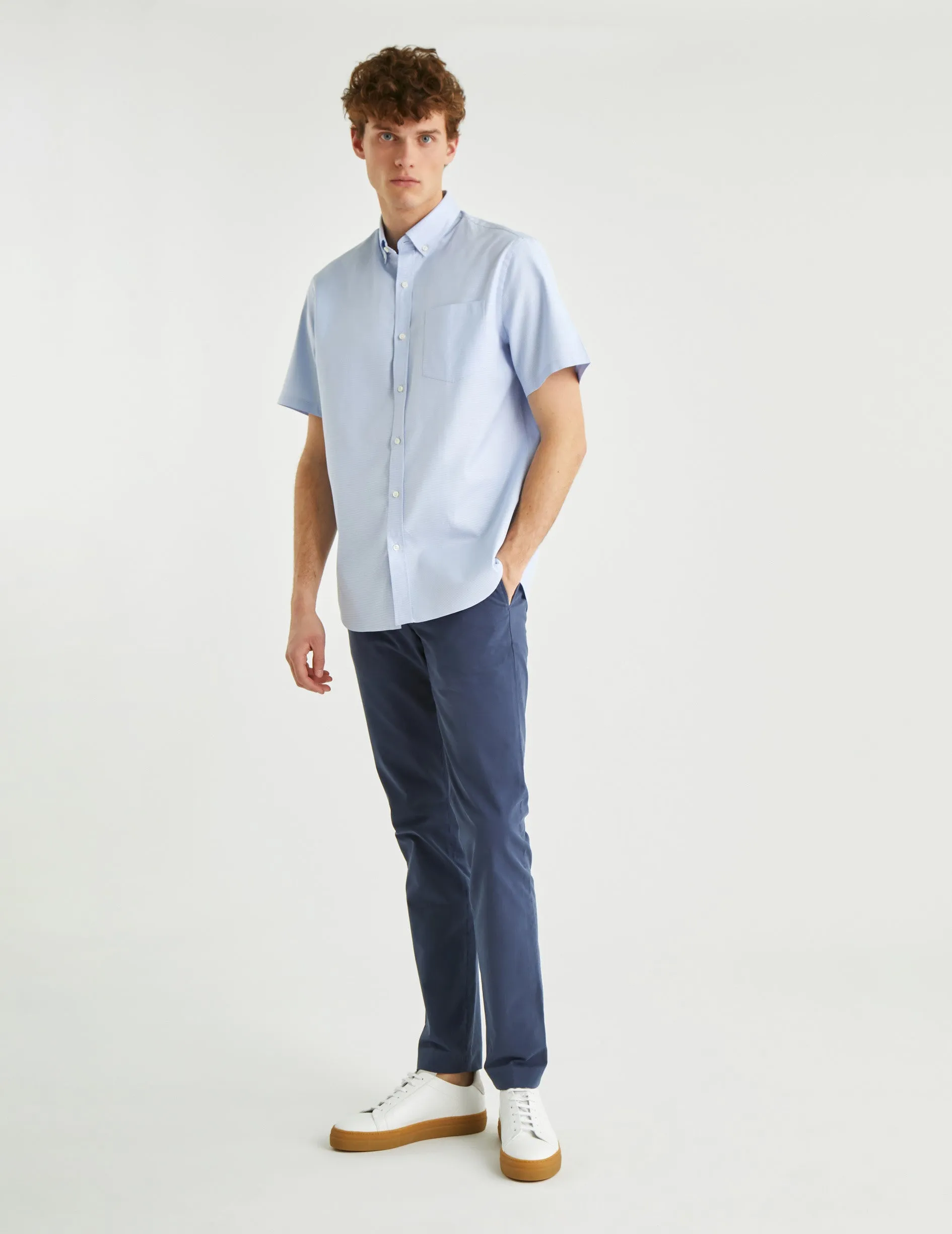 Chemise Classique manches courtes bleu