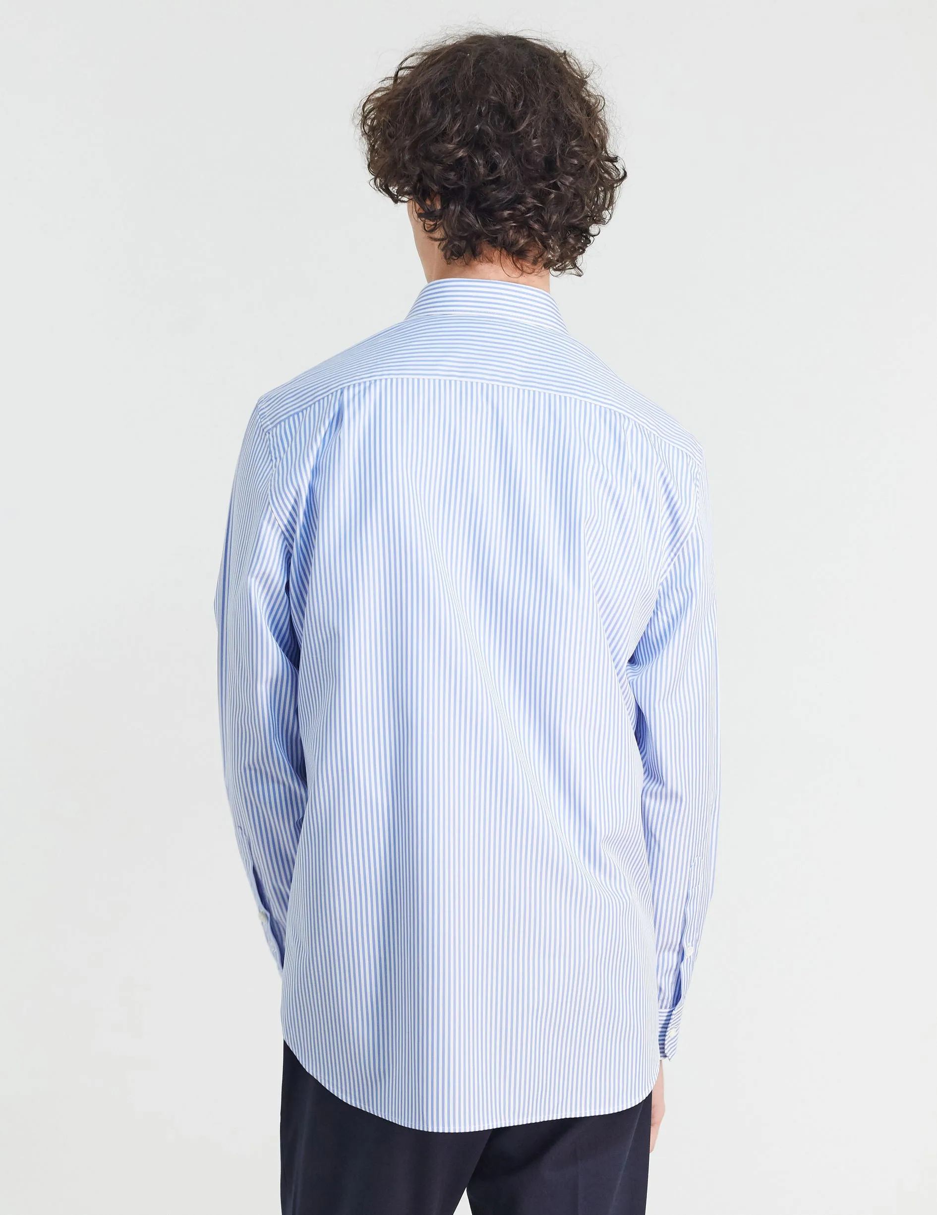 Chemise Classique rayée bleue