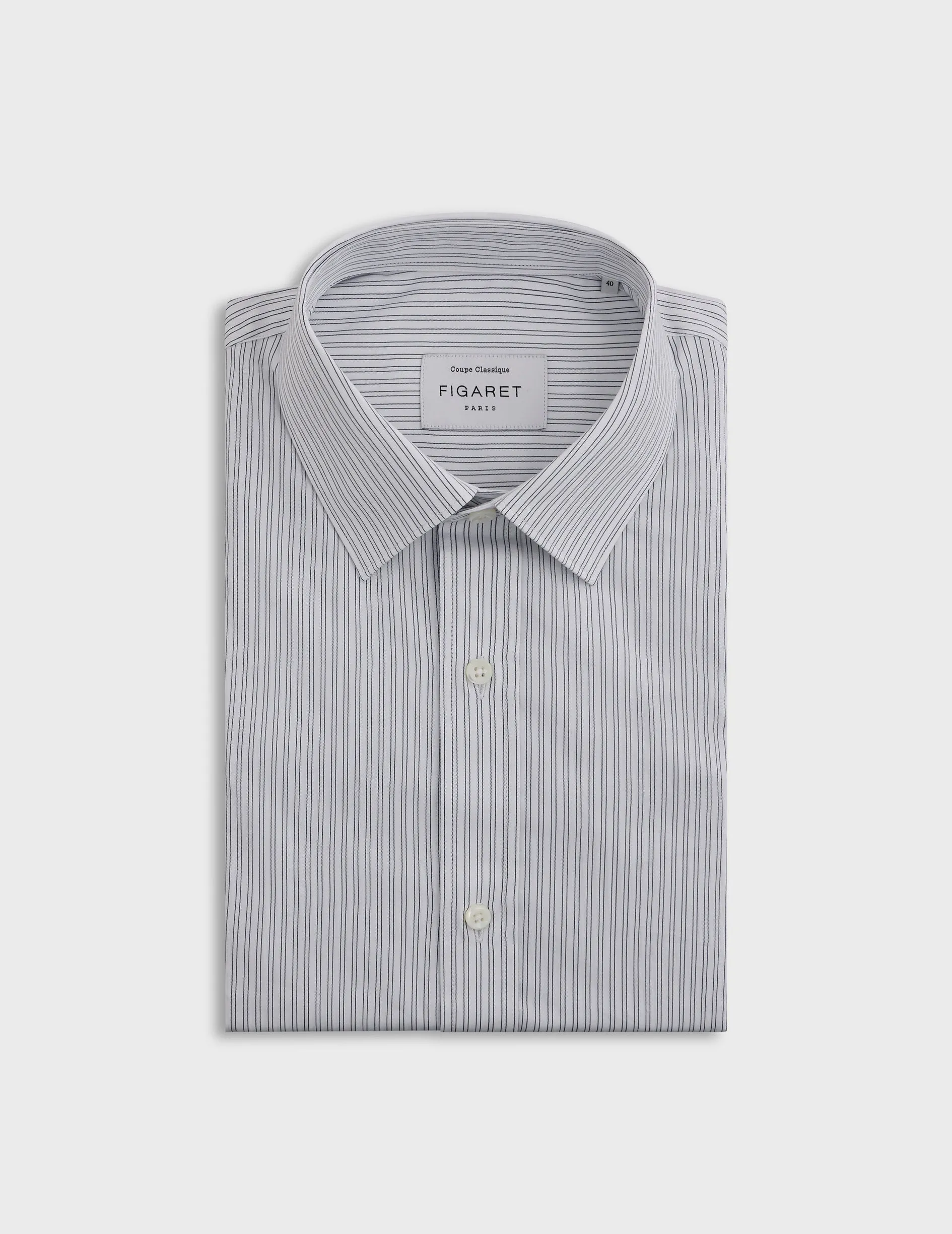 Chemise classique rayée marine