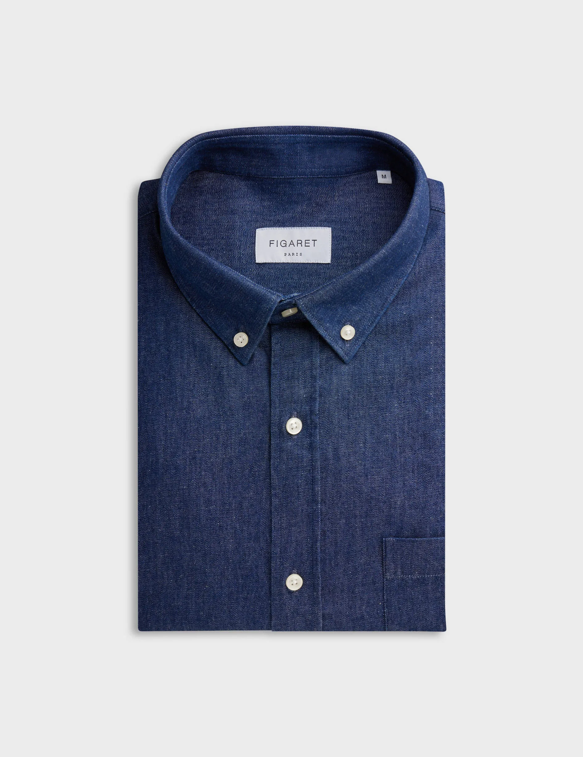 Chemise gabriel en denim bleu marine