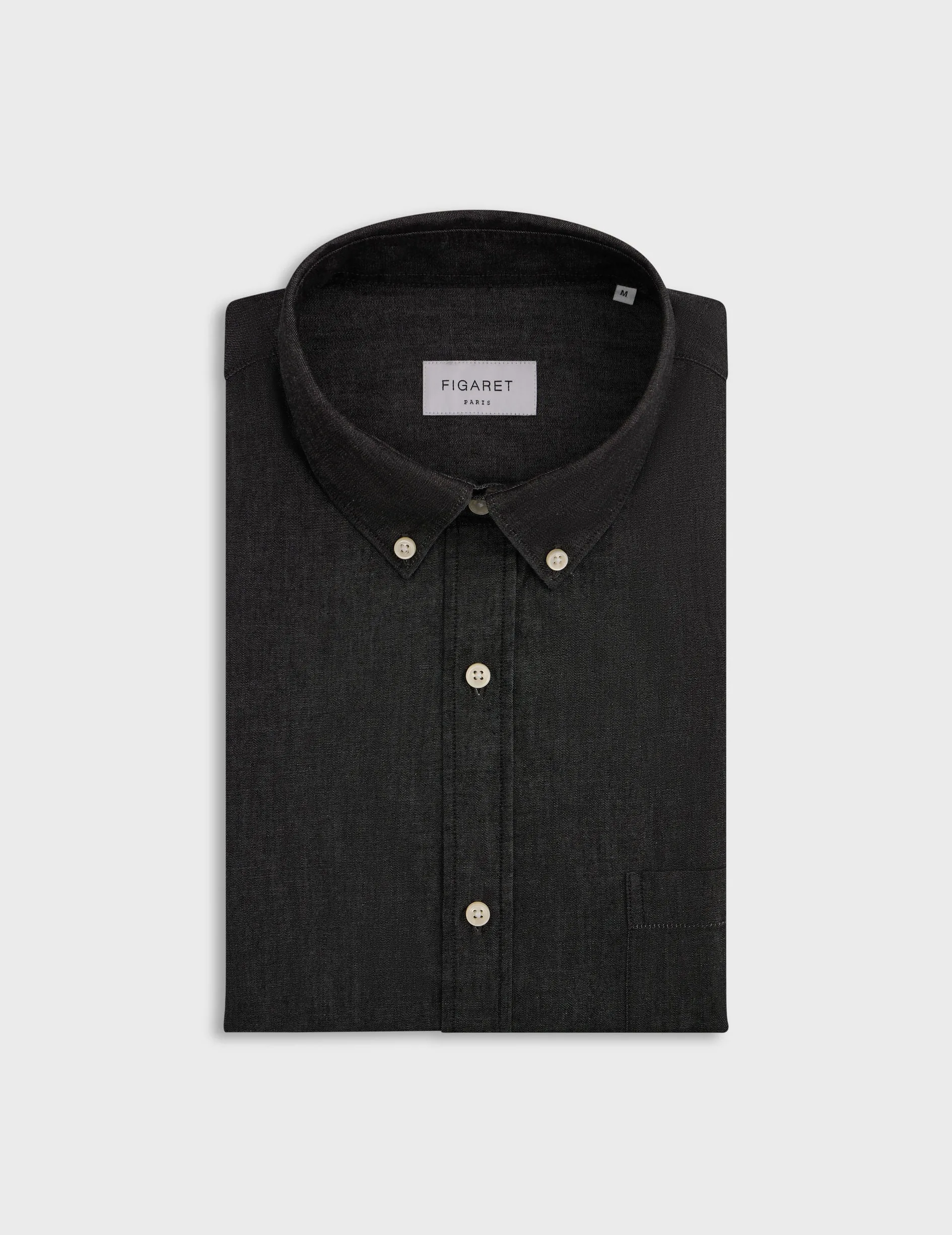 Chemise Gabriel en denim noir