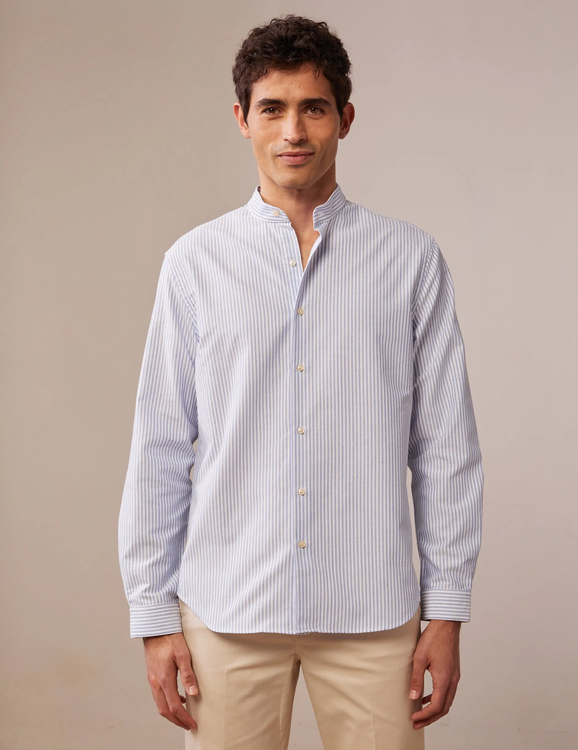 Chemise Herwin rayée bleue