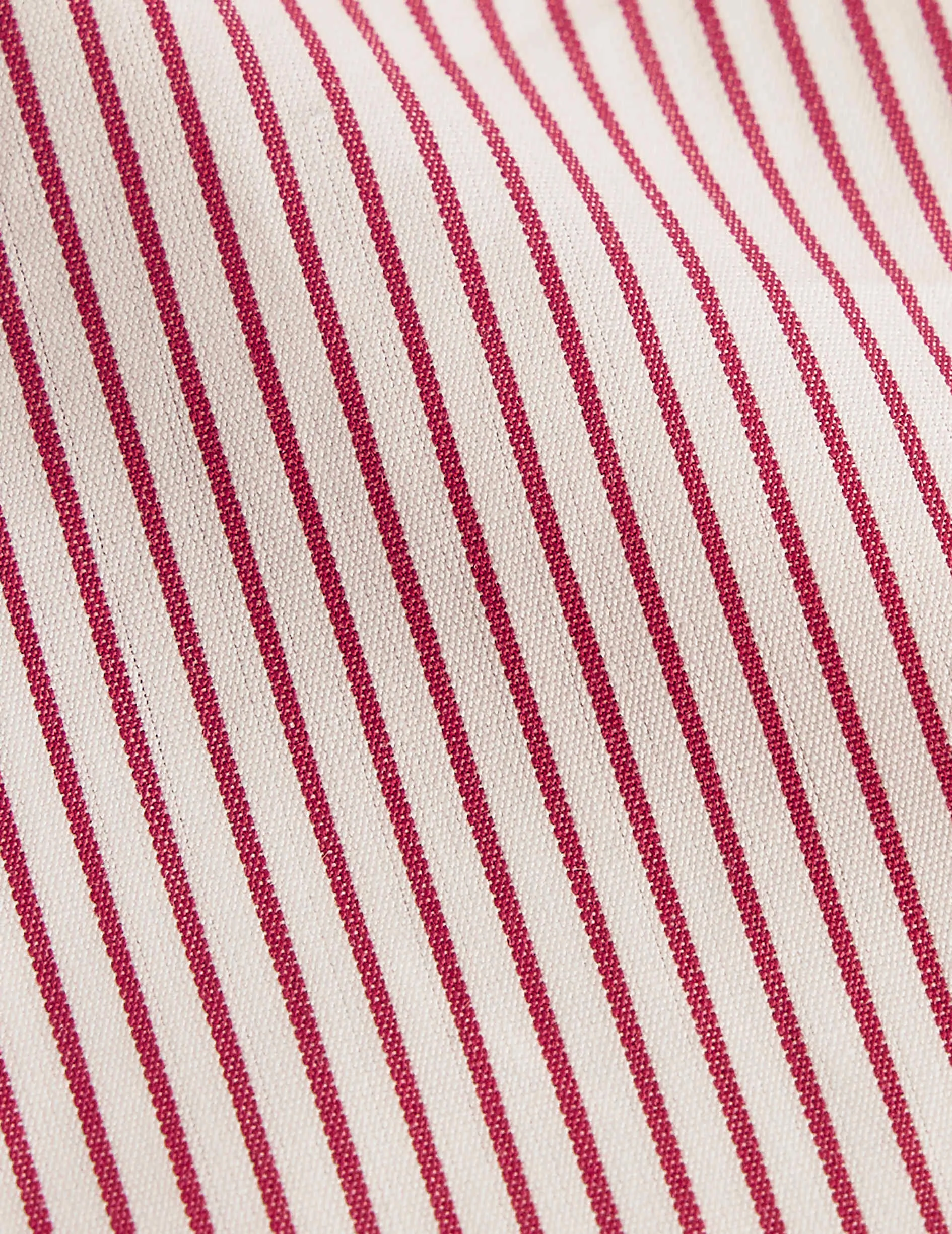 Chemise semi-ajustée rayée rouge