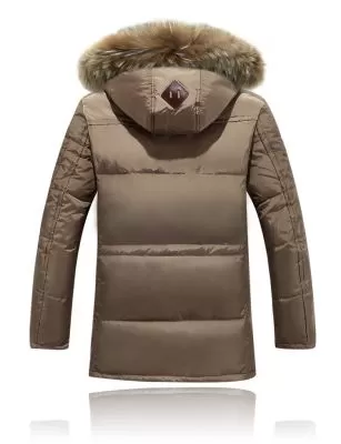 Doudoune capuche fourrure homme avec col shearling