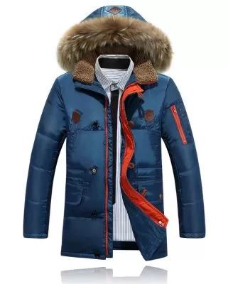 Doudoune capuche fourrure homme avec col shearling