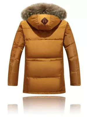 Doudoune capuche fourrure homme avec col shearling