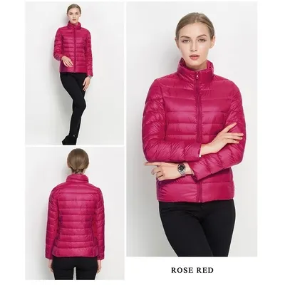 Doudoune légère femme Rose red