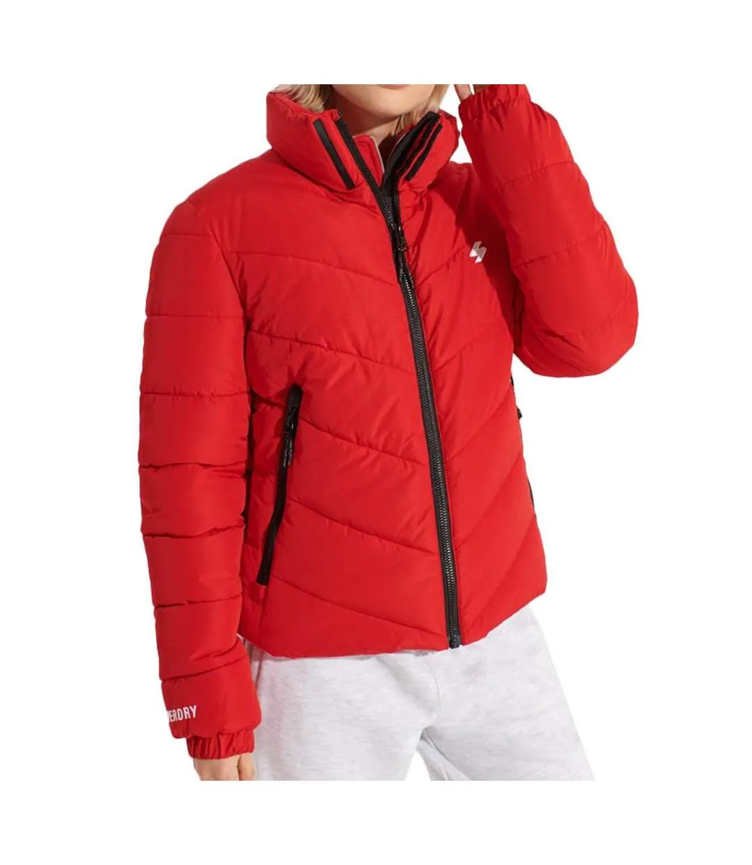 Doudoune Rouge Femme Superdry Sports Puffer