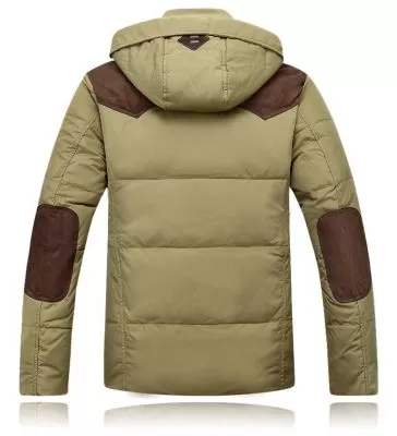 Doudoune à capuche homme avec col shearling en polaire 