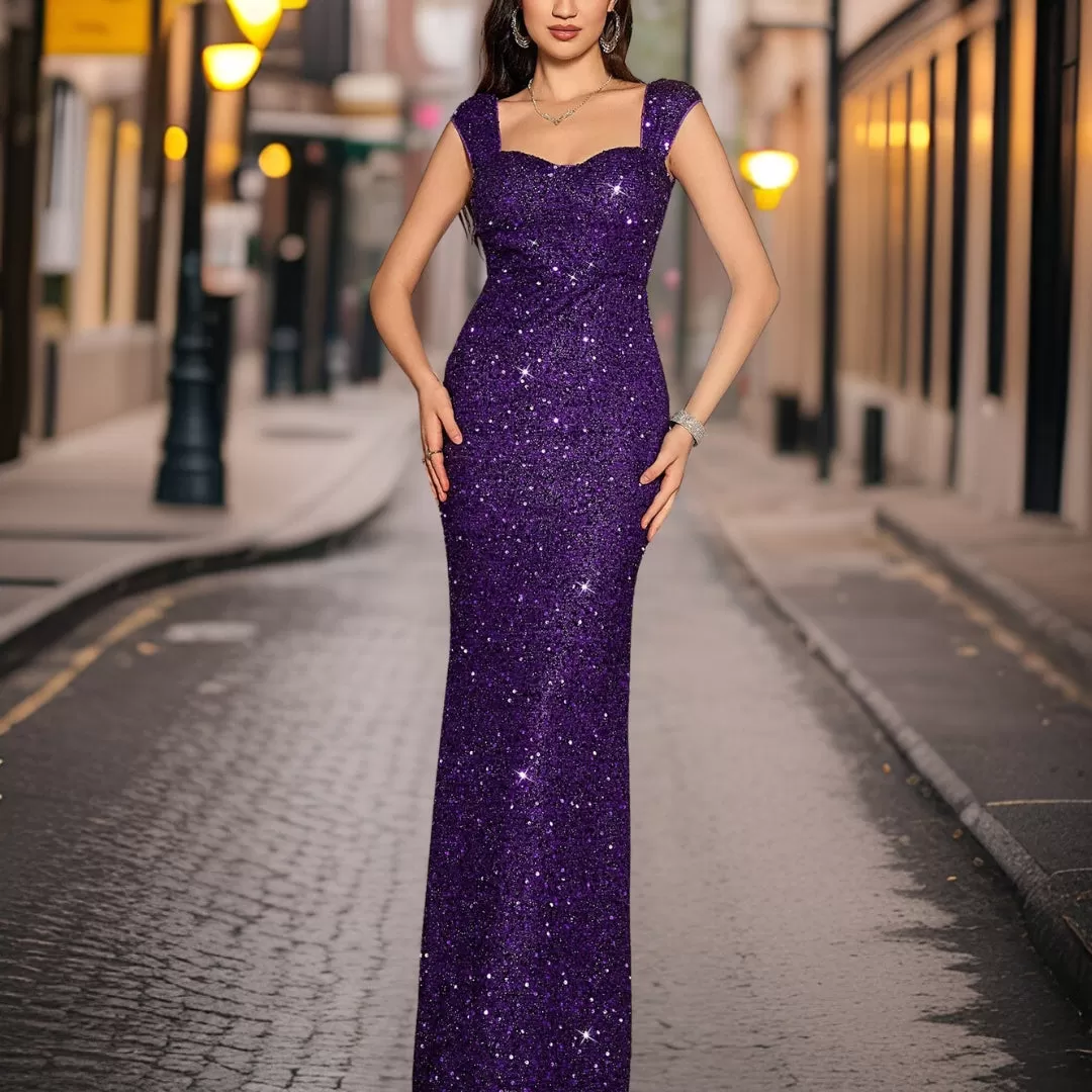 Elisse - Robe de soirée à paillettes à la mode