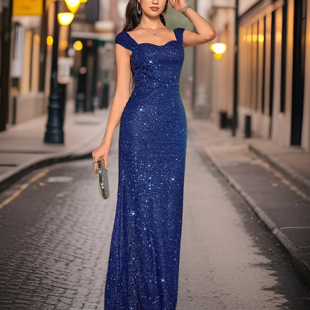 Elisse - Robe de soirée à paillettes à la mode