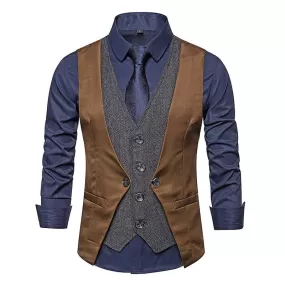 Faux Gilet de Costume deux Pièces pour Homme