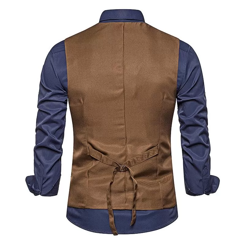 Faux Gilet de Costume deux Pièces pour Homme