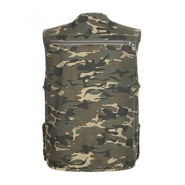 Gilet Camouflage Homme Vintage