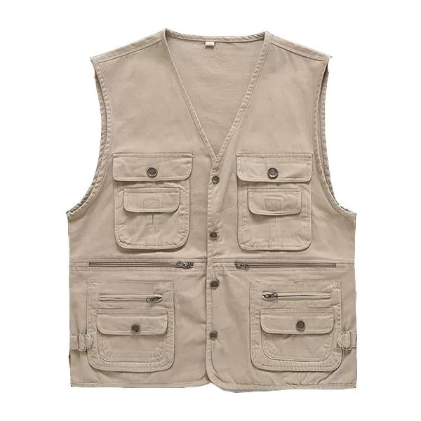 Gilet Casual Multi-Poches Homme