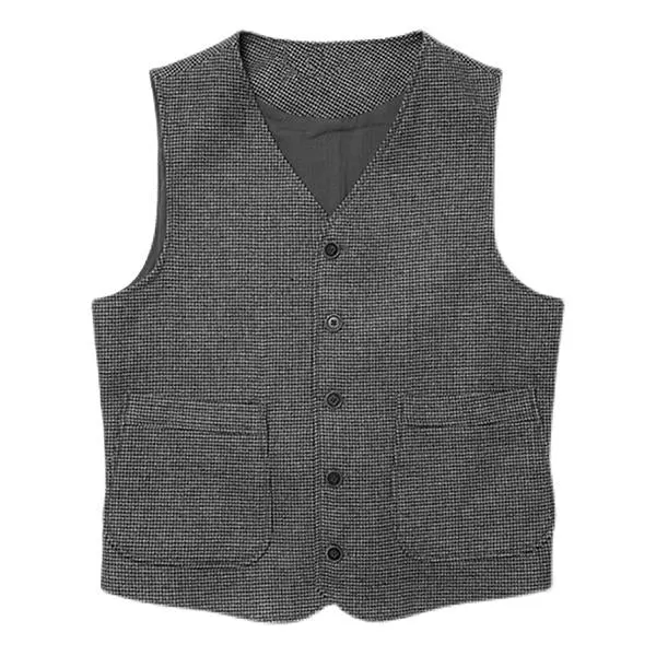 Gilet classique en tweed vintage