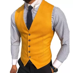 Gilet de costume couleur jaune vintage