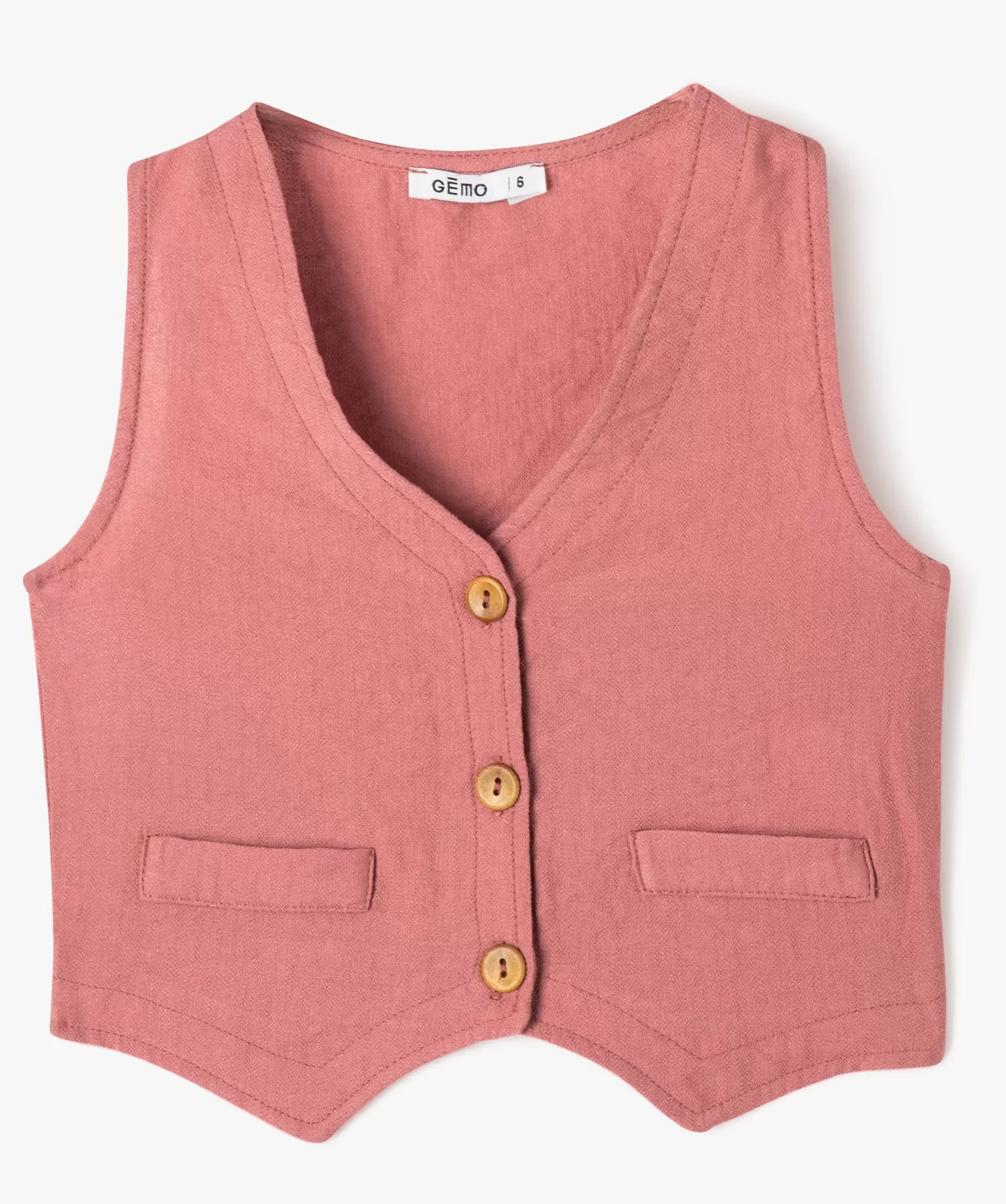 gilet de costume sans manches fille rose blousons et vestes