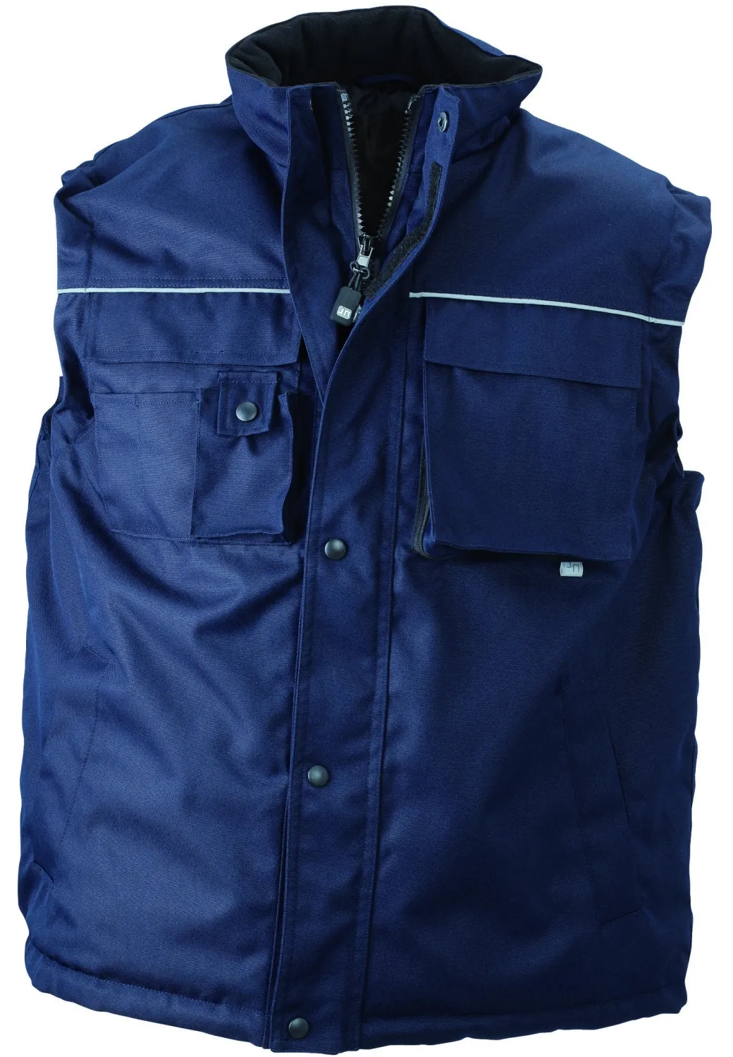 Gilet de travail rembourré coupe-vent anti-tâches - JN813 - bleu marine 