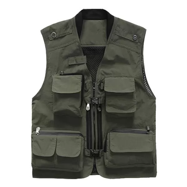 Gilet décontracté ample à séchage rapide vintage