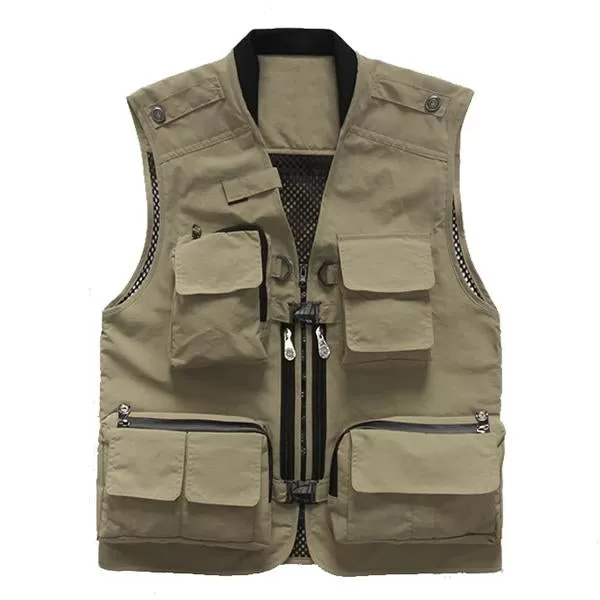 Gilet décontracté ample à séchage rapide vintage