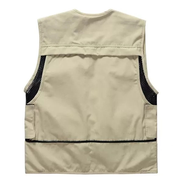 Gilet zippé robuste de pêche vintage