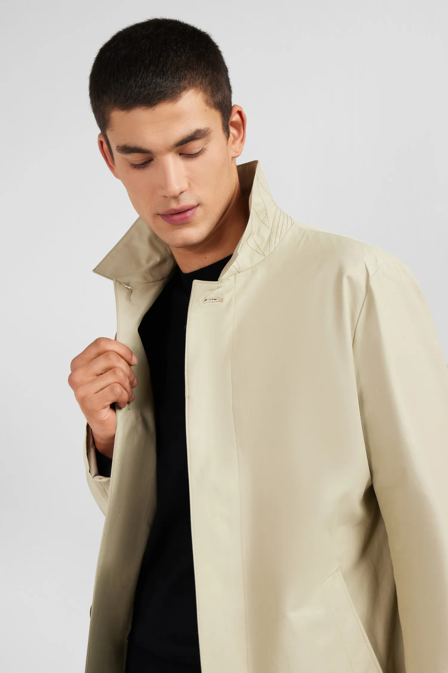 Imperméable uni beige