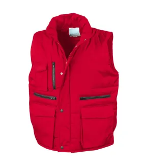 Lance veste sans manches hydrofuge et coupe-vent homme rouge Result