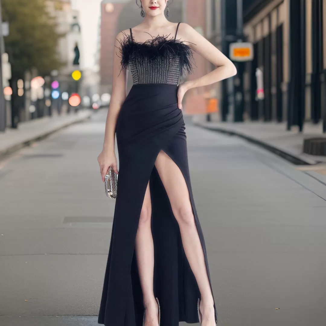 Luciana - Robe de soirée longue stylée