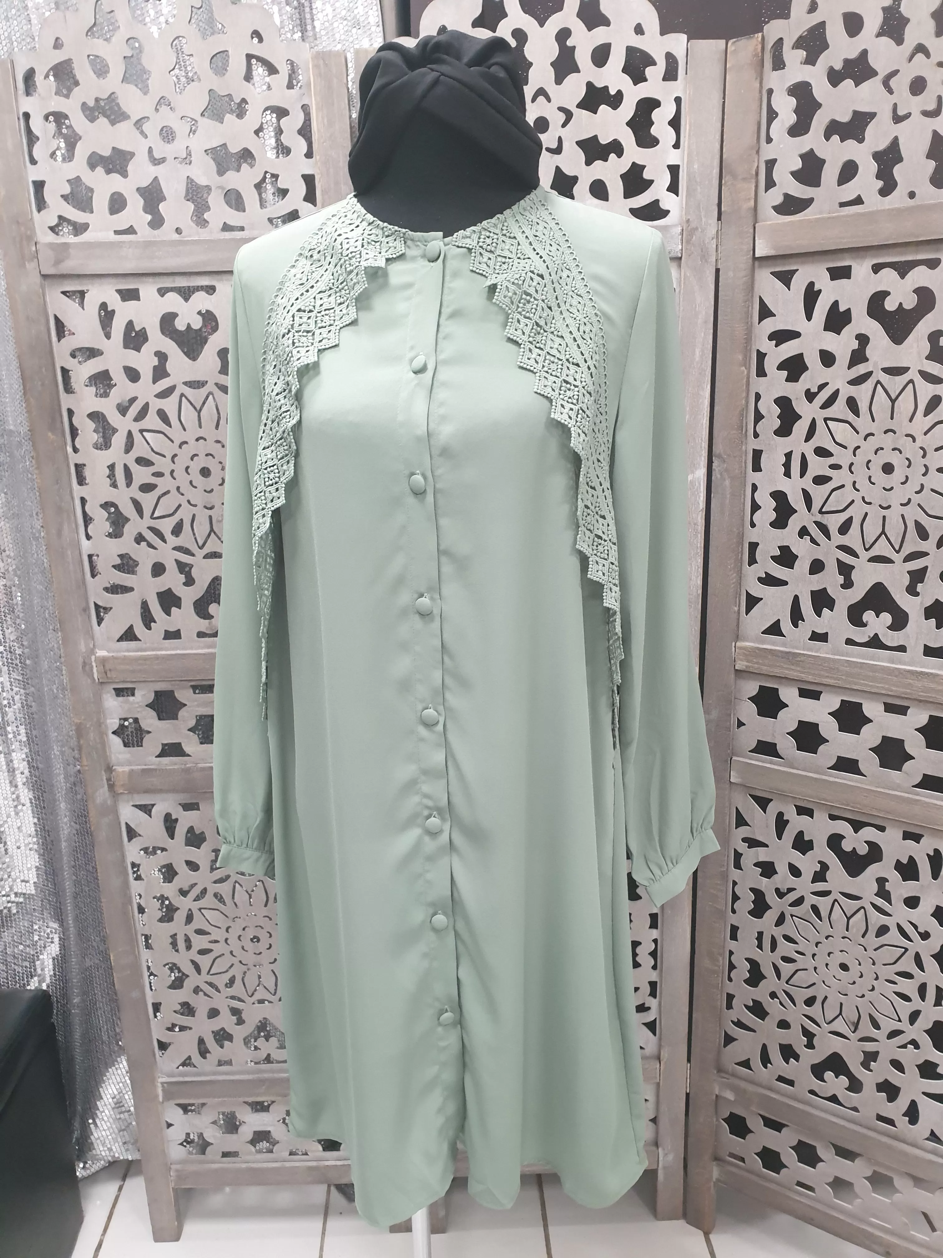 Maxi Chemise Léa Green - Tendance Hijab