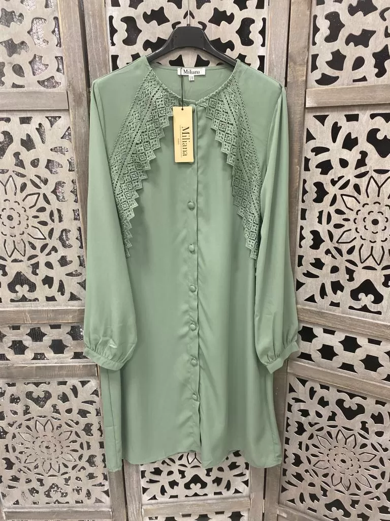 Maxi Chemise Léa Green - Tendance Hijab