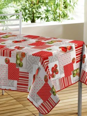 Nappe rectangulaire toile cirée 140x240cm Amandine - Rouge