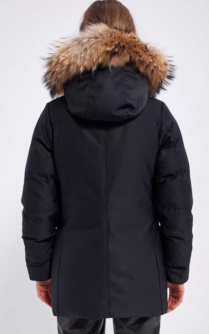 Parka Bordeaux noire Pyrenex - La Canadienne - Parkas Textile Noir