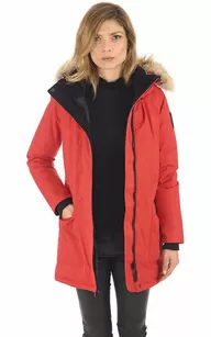 Parka Carla rouge Nobis - La Canadienne - Parkas Textile Rouge