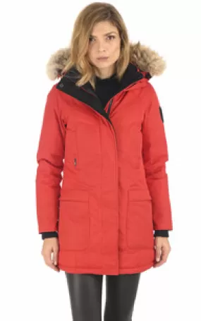 Parka Carla rouge Nobis - La Canadienne - Parkas Textile Rouge