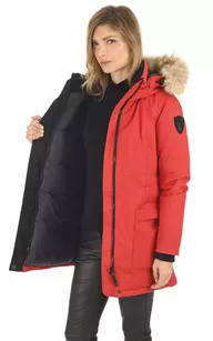 Parka Carla rouge Nobis - La Canadienne - Parkas Textile Rouge