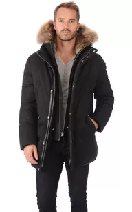 Parka Edward noire Mackage - La Canadienne - Parkas Textile Noir