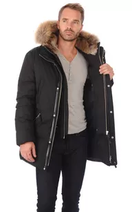 Parka Edward noire Mackage - La Canadienne - Parkas Textile Noir