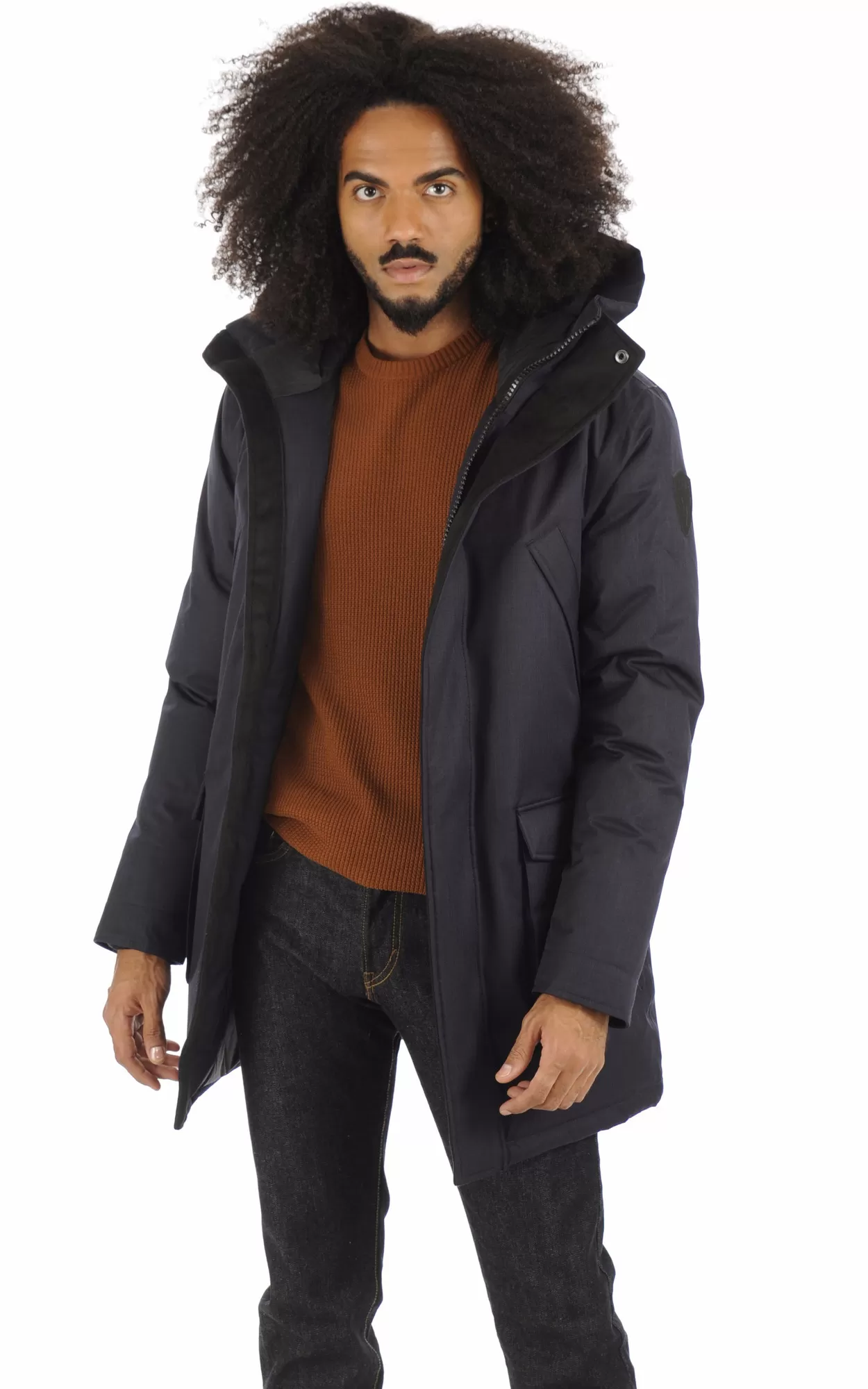 Parka Travis navy Nobis - La Canadienne - Parkas Textile Navy