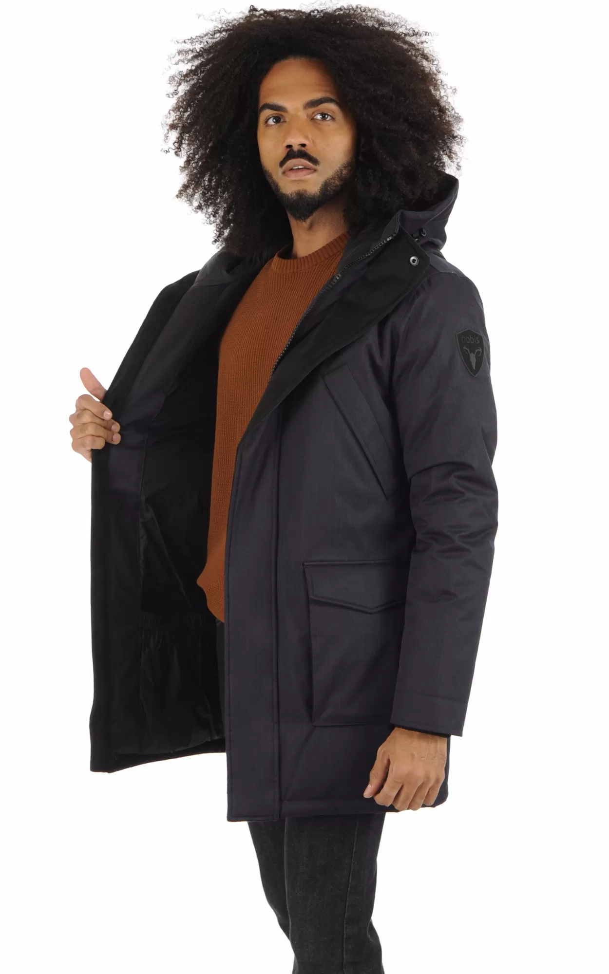 Parka Travis navy Nobis - La Canadienne - Parkas Textile Navy