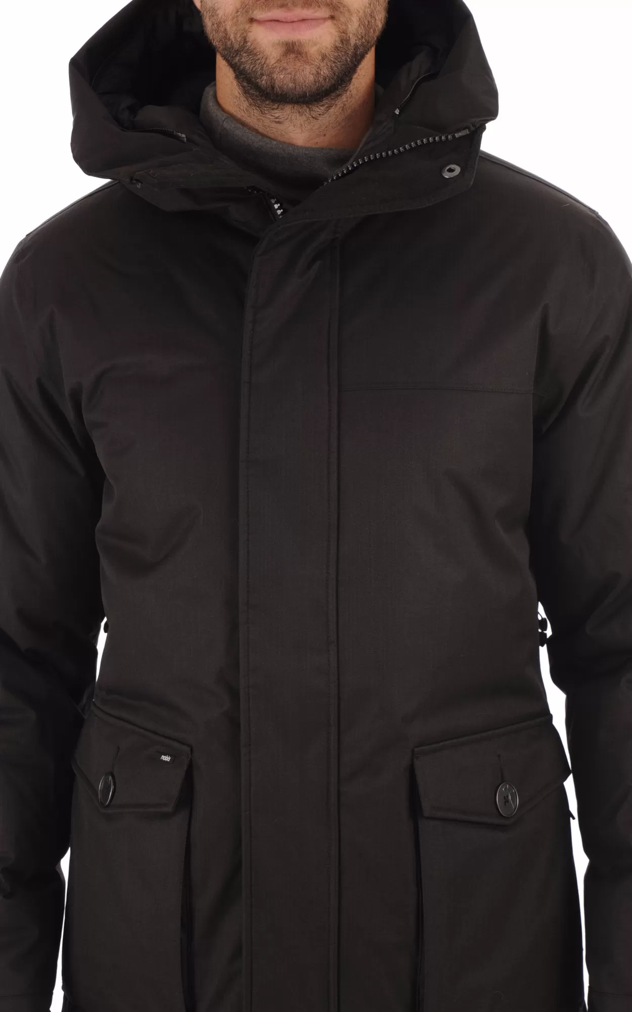 Parka Yves noire Nobis - La Canadienne - Parkas Textile Noir